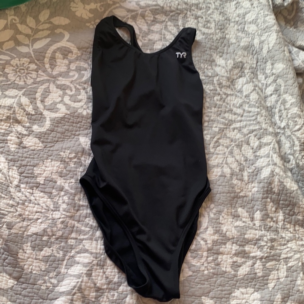 Tyr competitive black racerback swimsuit